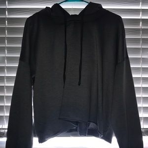 Grey cropped hoodie